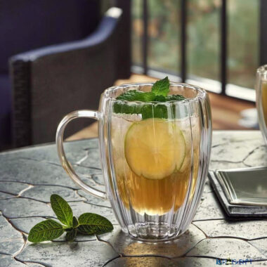 borosilicate double wall coffee glass mug manufacturer