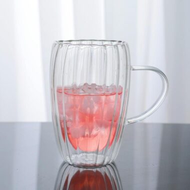 borosilicate double wall coffee glass mug manufacturer
