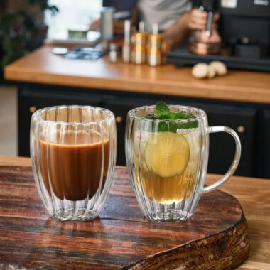 borosilicate double wall coffee glass mug manufacturer