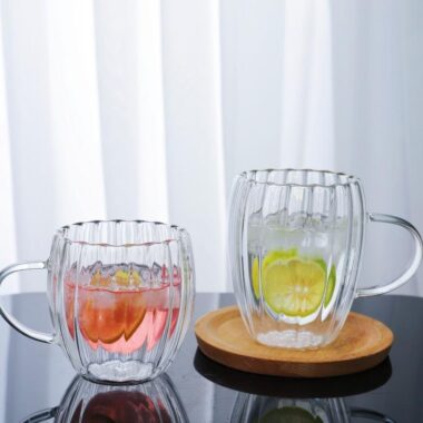 borosilicate double wall coffee glass mug manufacturer