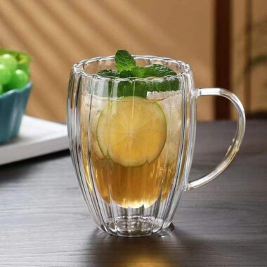 borosilicate double wall coffee glass mug manufacturer