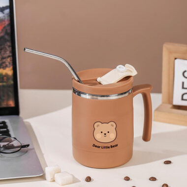 cute stainless steel coffee mug with lid supplier