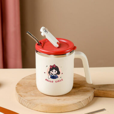 cute stainless steel coffee mug with lid supplier