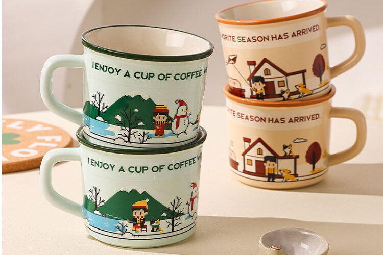 cute vintage ceramic coffee mugs wholesale
