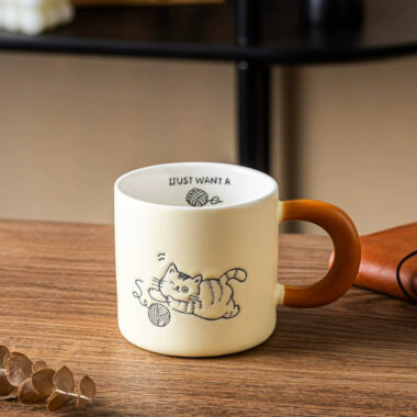 hand painted ceramic cat mugs manufacturer