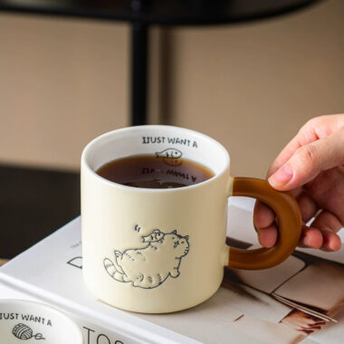 hand painted ceramic cat mugs manufacturer