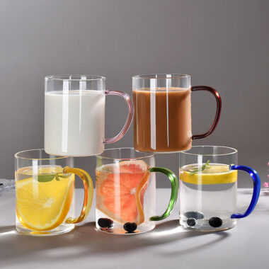 large capacity minimalist glass mug factory