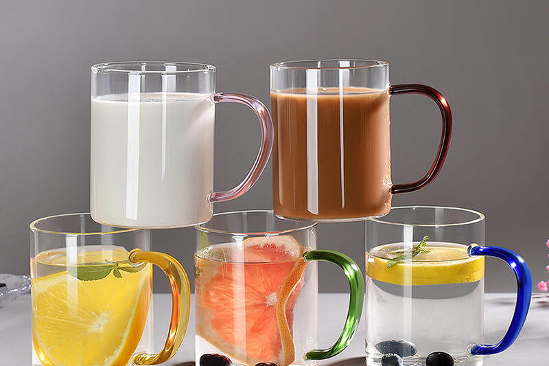 large capacity minimalist glass mug factory