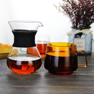 colored borosilicate coffee glass mug bulk