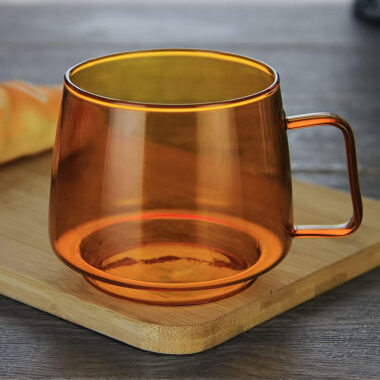 colored borosilicate coffee glass mug bulk