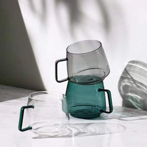 colored borosilicate coffee glass mug bulk